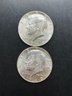 2 Forty Percent Silver Kennedy Half Dollars 1966, 1969