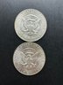 2 Forty Percent Silver Kennedy Half Dollars 1966, 1969
