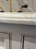 A Calacatta Monet Marble Top Wet Bar - Sherle Wagner Gold Sink - Uppers And Lowers - Delivery Available