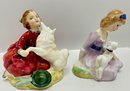 5 Vintage Royal Doulton Figurines, England, Marked & Numbered