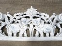 Carved Wood Elephant Over Door Topper Indonesia