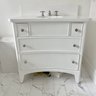 A Waterworks Painted Vanity - White Quartz Top - 1 Of 2 - Delivery Available