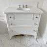 A Waterworks Painted Vanity - White Quartz Top - 1 Of 2 - Delivery Available