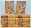 10 Antique 1884 Books: Thackeray's Complete Works, Marbled