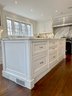 A Monumental Custom Kitchen Island - Fantastic Book Matched Calacatta Monet Marble Top - Delivery Available