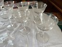 Set Of Fifteen Cut Crystal Champagne Coupe Glasses