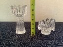 Thick Glass Candle Holder Set Of 2