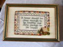 Grouping Of Five Framed Needlepoints