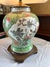 Stunning Chinese Famille Verte Vase Made Into Lamp - NOT DRILLED