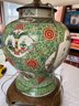 Stunning Chinese Famille Verte Vase Made Into Lamp - NOT DRILLED