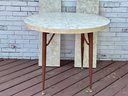 Vintage Formica Top Round Table With Leaves