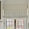 A Custom Lined Cotton Linen  Waterfall Shade - 43 Inches Wide