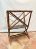 19th Century Chinese Bamboo Magazine Rack With Lacquered Design