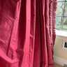 A Set Of 3 Gorgeous Custom Silk Draperies - Dramatic Pink - Fully Lined - Triple Pleat