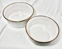 Pair Of Gold-trimmed Corningware Pieces