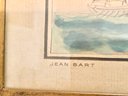 A Series Of 4 Vintage Hand Colored Clipper Ship Lithographs, Jean Bart