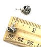 Vintage Sterling Silver Clear Stones Knotted Stud Earrings