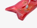 Intriguing Freeform Murano Style Millefiori Art Glass Dolphin(?) Ashtray