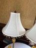 Pair Of Red & Gold Table Lamps