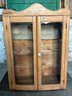 Basement Finds...Vintage Glass Door Cabinet And Interesting Piece
