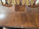 An Exquisite Carved Solid Cherry Extendable Dining Table And Set Of 8 Chairs By Bernhardt Furniture