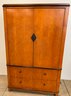 Vintage Biedermeier Style National Mt. Airy Armoire Converted To Media Cabinet, Matches Dresser