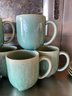 Green Teacup And Demitasse Set - Made In France