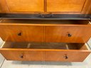 Vintage Biedermeier Style National Mt. Airy Armoire Converted To Media Cabinet, Matches Dresser