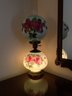 Floral Painted Round Globe Table Lamp