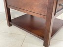 A Trio Of Apothecary Style Paneled Oak Nightstands Or End Tables