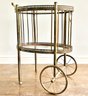 An Early 20th Century Brass And Glass Serving Trolley, Made In France - Fab Bar Cart!