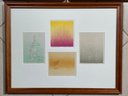 A Series Of Framed Mixed Media Engravings, Signed Noel