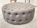 A Modern Ottoman In Tufted Linen By Modway Furniture
