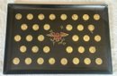 Vintage Couroc Tray With 34 Presidential Coins