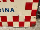 Vintage Tin Sign Asking Cars Not To Disturb Chickens By Purina