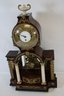 Stunning Antique Early 1800s Empire Commode Gilt Column Automation Mantle Clock - Working