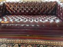 Hancock & Moore Fully Tufted Oxblood Chesterfield Leather Sofa With Bun Feet. ( #2)