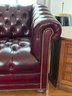 Hancock & Moore Fully Tufted Oxblood  Chesterfield Leather Sofa With Bun Feet. ( #3)