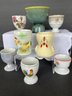 Vintage Lot Of 8 Egg Cups- Largest Is 3-1/4' X 3-3/8'- Includes Noritake Ireland