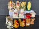 7 Vtg Sets Of Salt & Pepper Shakers Includes Shawnee Pottery Corn King &  Puss-n-Boots, Valco Japan