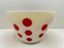 Set 4 Vintage Fire King Red Dot Mixing Bowls