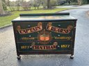 A Hand Painted Captain's Chest Of Drawers
