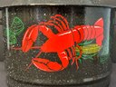 A Fun Lobster Pot In Speckled Enamel