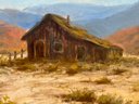 An Original Vintage Oil On Canvas, Unsigned, Western Themed