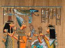 A Vintage Egyptian Papyrus Print - COA Included