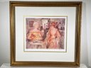 A Vintage Lithograph, Pencil Signed By Artist, Kolisman, Ladies Who Lunch