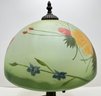 Vintage Hand Painted Frosted Glass Table Lamp