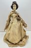 Antique Doll On Lamp Base, Head, Hands & Dress Only (No Body)