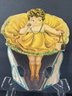 RARE ANTIQUE- 'The Dolfan' #13404 Cincinnati, OH., USA 'Imogene' Hand Fan- Advertising