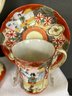 GORGEOUS Japanese Chocolate Pot, 3 Cups & Saucers,  Gold Detail- Signed In Red On Base